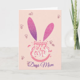 Tarjeta Festiva Feliz Pascua Mamá , Pascua Personalizada funnyBunn