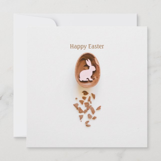 Tarjeta Festiva Feliz Pascua minimalista elegante (Anverso)