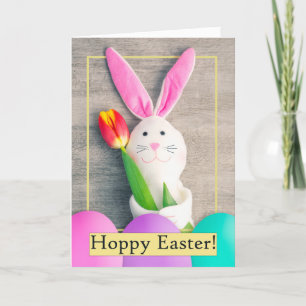 Tarjeta Festiva Feliz Pascua Para Cualquier Juguete Conejito