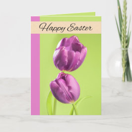 Tarjeta Festiva Feliz Pascua Para Cualquiera Bonito Foto De Tulipa