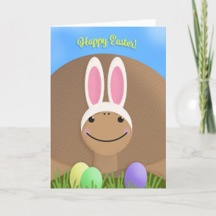 Tarjeta Festiva Feliz Pascua Para Cualquiera De Las Tortugas