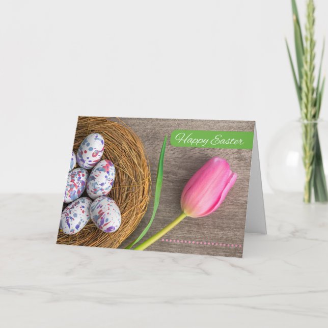 Tarjeta Festiva Feliz Pascua para cualquiera que opte por los tuli (Anverso)