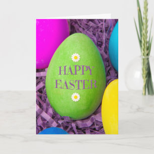 Tarjeta Festiva Feliz Pascua Para Todos Los Ojos Tirados Cerca
