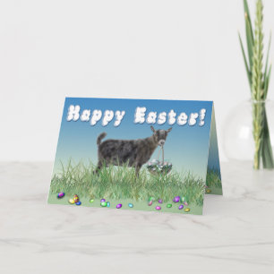 Tarjeta Festiva Feliz Pascua Pigmy 2 Cabra