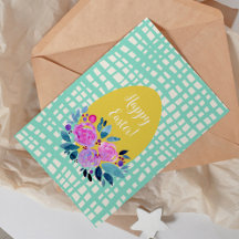 Feliz Pascua Rústica de yeso de huevo de naranja f