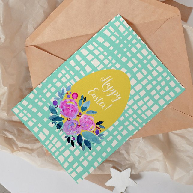 Tarjeta Festiva Feliz Pascua Rústica de yeso de huevo de naranja f (Subido por el creador)