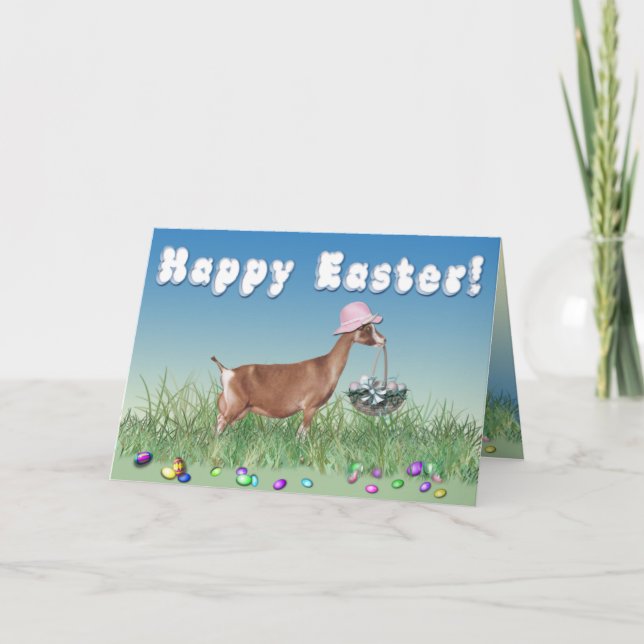 Tarjeta Festiva Feliz Pascua Toggenburg (Anverso)