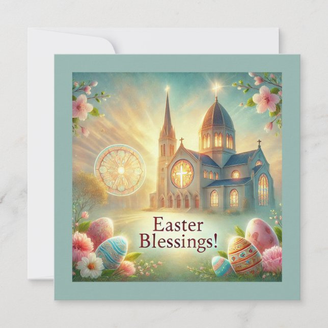 Tarjeta Festiva "Feliz Pascua: Un día de amor y risas" (Anverso)