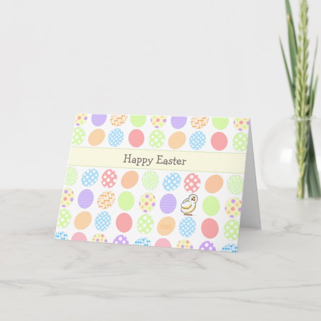 Tarjeta Festiva Feliz Pastel de Pascua Huevos Personalizado de pol (Anverso)