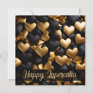 Tarjeta Festiva Feliz patrón de corazones de amor de Lupercalia de