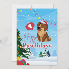 TARJETA FESTIVA FELIZ PAWLIDAYS