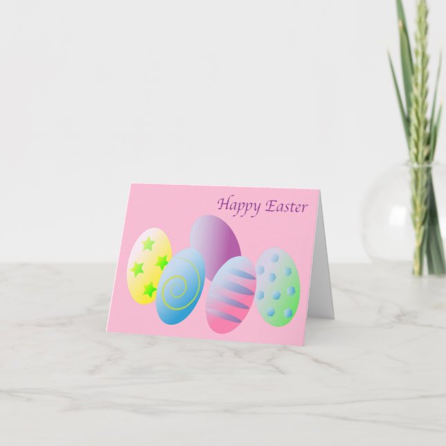 Tarjeta Festiva Feliz Personalizable de Pascua en Bendición (Anverso)