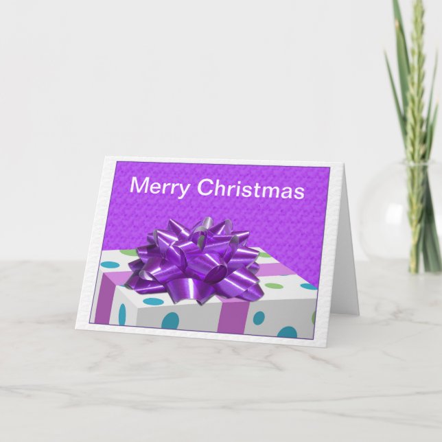 Tarjeta Festiva Feliz Personalizable navideño (Anverso)