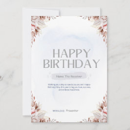 Tarjeta Festiva FELIZ personalizado DE CUMPLEAÑOS