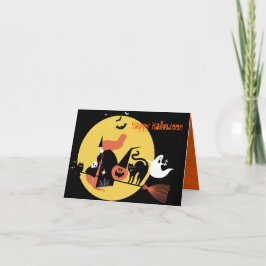 Tarjeta Festiva Feliz personalizado de Halloween espeluznante dive