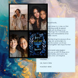 Tarjeta Festiva FELIZ PERSONALIZADO de HANUKKAH 3 FOTO<br><div class="desc">Espero que te guste este diseño de vacaciones. Haga clic en "personalizar" para editar y agregar sus propias fotos y texto al frente y atrás. También disponible como descarga digital para enviar por correo electrónico o mensaje de texto y guardar en franqueo. Revisa mi tienda para más artículos a juego...</div>