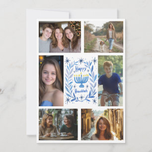 Tarjeta Festiva FELIZ PERSONALIZADO de HANUKKAH 6 FOTO