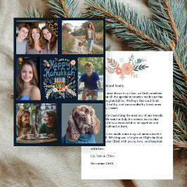 Tarjeta Festiva FELIZ PERSONALIZADO de HANUKKAH 6 FOTO