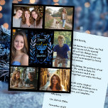 Tarjeta Festiva FELIZ PERSONALIZADO de HANUKKAH 6 FOTO<br><div class="desc">Espero que te guste este diseño de vacaciones. Haga clic en "personalizar" para editar y agregar sus propias fotos y texto al frente y atrás. También disponible como descarga digital para enviar por correo electrónico o mensaje de texto y guardar en franqueo. Revisa mi tienda para más artículos a juego...</div>