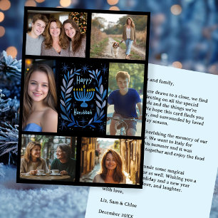 Tarjeta Festiva FELIZ PERSONALIZADO de HANUKKAH 6 FOTO