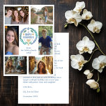 Tarjeta Festiva FELIZ PERSONALIZADO de HANUKKAH 6 FOTO<br><div class="desc">Espero que te guste este diseño de vacaciones. Haga clic en "personalizar" para editar y agregar sus propias fotos y texto al frente y atrás. También disponible como descarga digital para enviar por correo electrónico o mensaje de texto y guardar en franqueo. Revisa mi tienda para más artículos a juego...</div>