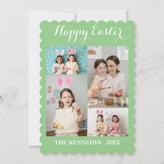 Tarjeta Festiva Feliz Personalizado de Pascua por la Pascua de la  (Anverso)