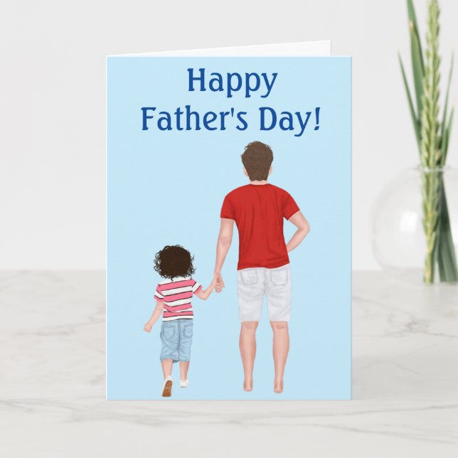 Tarjeta Festiva Feliz Personalizado del día del padre (Anverso)