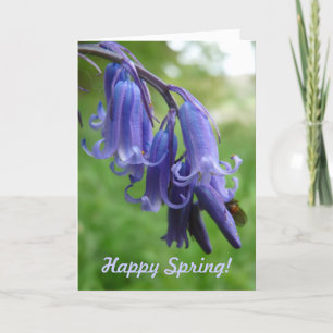Tarjeta Festiva ¡Feliz primavera! "Bluebells en Inglaterra"