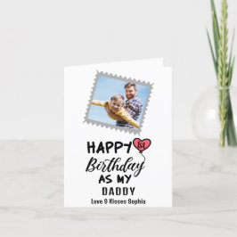 Tarjeta Festiva Feliz primer cumpleaños como foto de mi papá Perso