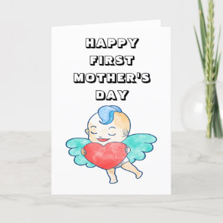Tarjeta Festiva Feliz primer Día de la Madre