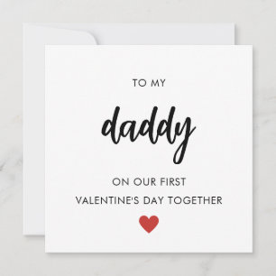 Tarjeta Festiva Feliz primer día de San Valentín como papá