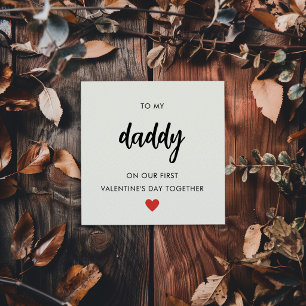Tarjeta Festiva Feliz primer día de San Valentín como papá