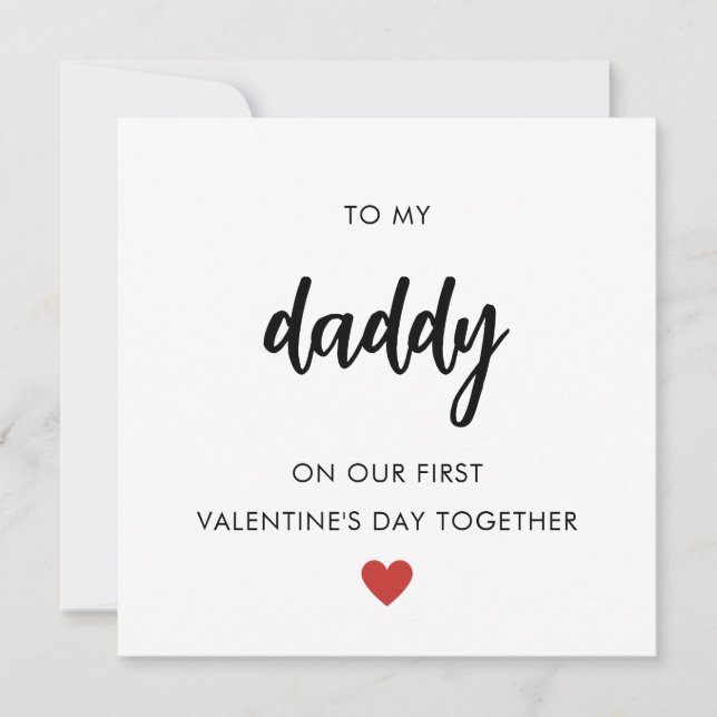Tarjeta Festiva Feliz Primer El día de San Valentín como papá (Anverso)