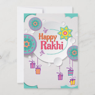 Tarjeta Festiva Feliz Rakhi Card para Hermano