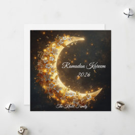 Tarjeta Festiva Feliz Ramadan Mubarak Ramadan Kareem Hilal