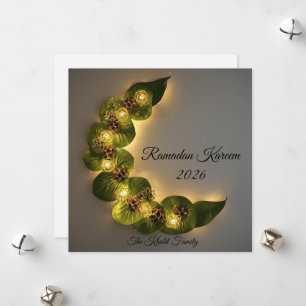 Tarjeta Festiva Feliz Ramadan Mubarak Ramadan Kareem Musulmán