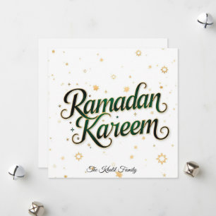 Tarjeta Festiva Feliz Ramadan Mubarak Ramadan Kareem Oro Musulmán