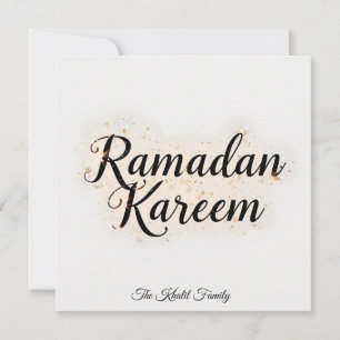 Tarjeta Festiva Feliz Ramadan Mubarak Ramadan Kareem Oro Musulmán