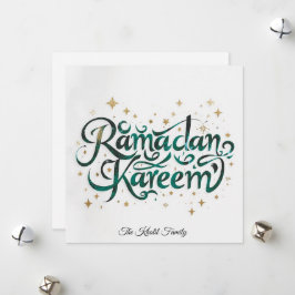 Tarjeta Festiva Feliz Ramadan Mubarak Ramadan Kareem Oro Musulmán