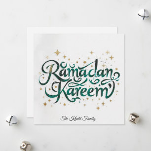 Tarjeta Festiva Feliz Ramadan Mubarak Ramadan Kareem Oro Musulmán
