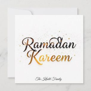 Tarjeta Festiva Feliz Ramadan Mubarak Ramadan Kareem Oro Musulmán