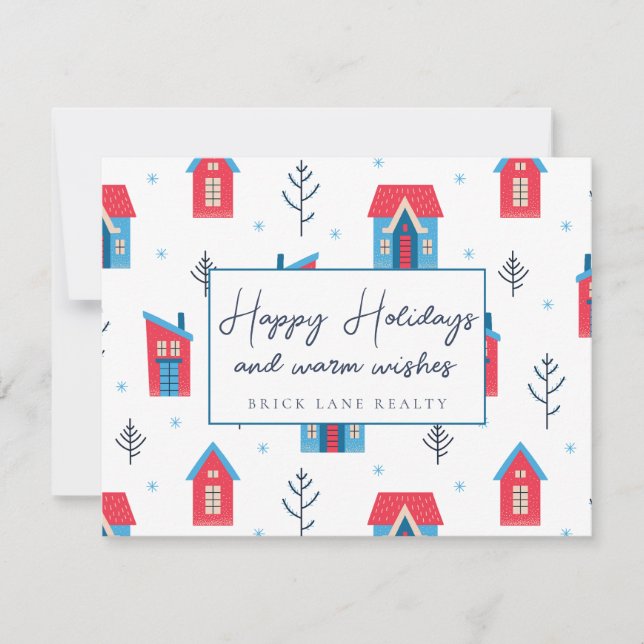 Tarjeta Festiva Feliz Realty de las Fiestas  (Anverso)