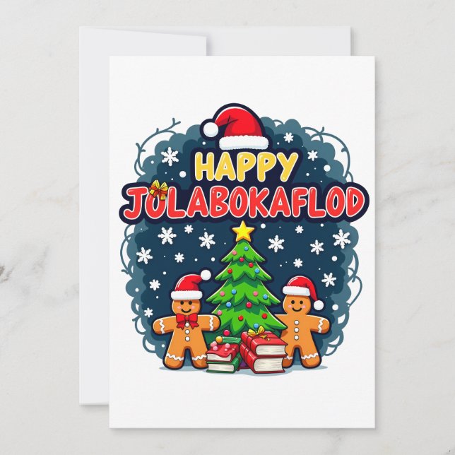 Tarjeta Festiva Feliz regalo de celebración de la familia Jolaboka (Anverso)