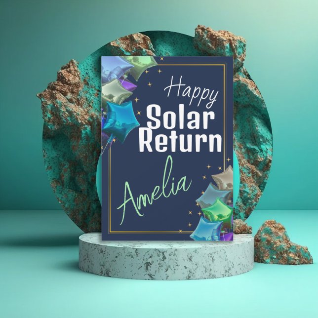Tarjeta Festiva Feliz Regreso Solar Astrología Personalizado de cu (Subido por el creador)