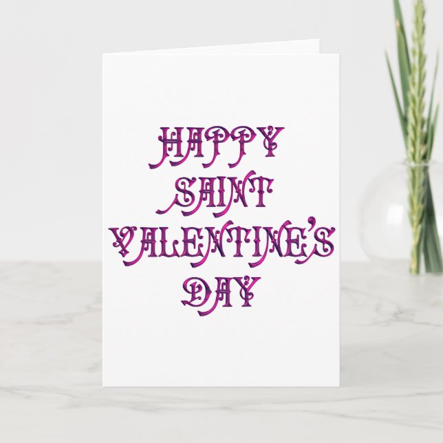 Tarjeta Festiva Feliz Saint El día de San Valentín (Anverso)