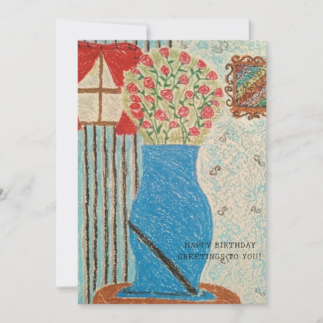 Tarjeta Festiva FELIZ SALUD DE CUMPLEAÑOS PARA USTED SPRING Collec (Anverso)