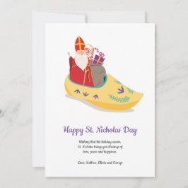 Tarjeta Festiva Feliz saludo de San Nicolás Nicolas Klaas Klaus
