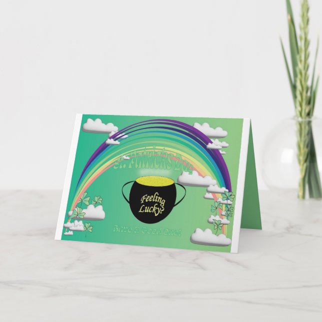 Tarjeta Festiva Feliz saludo del día de San Patricio (Anverso)