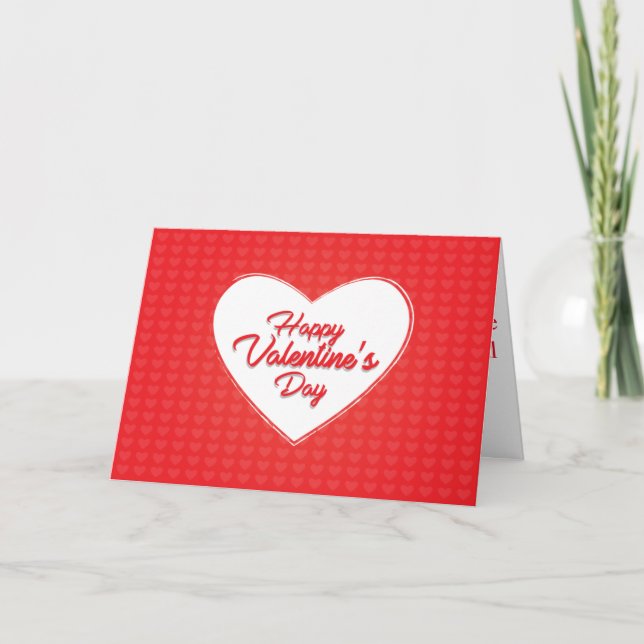 Tarjeta Festiva Feliz San Valentín (Anverso)