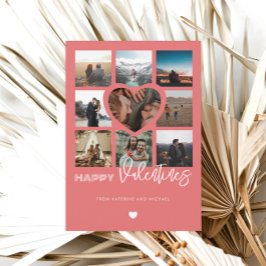 Tarjeta Festiva Feliz San Valentín 9 Familia Pareja de Collage de 